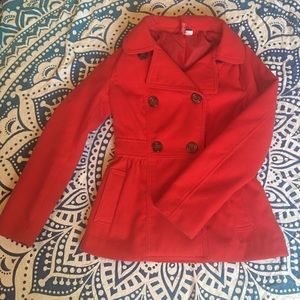 Red H&M Peacoat