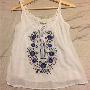 White tribal design blouse