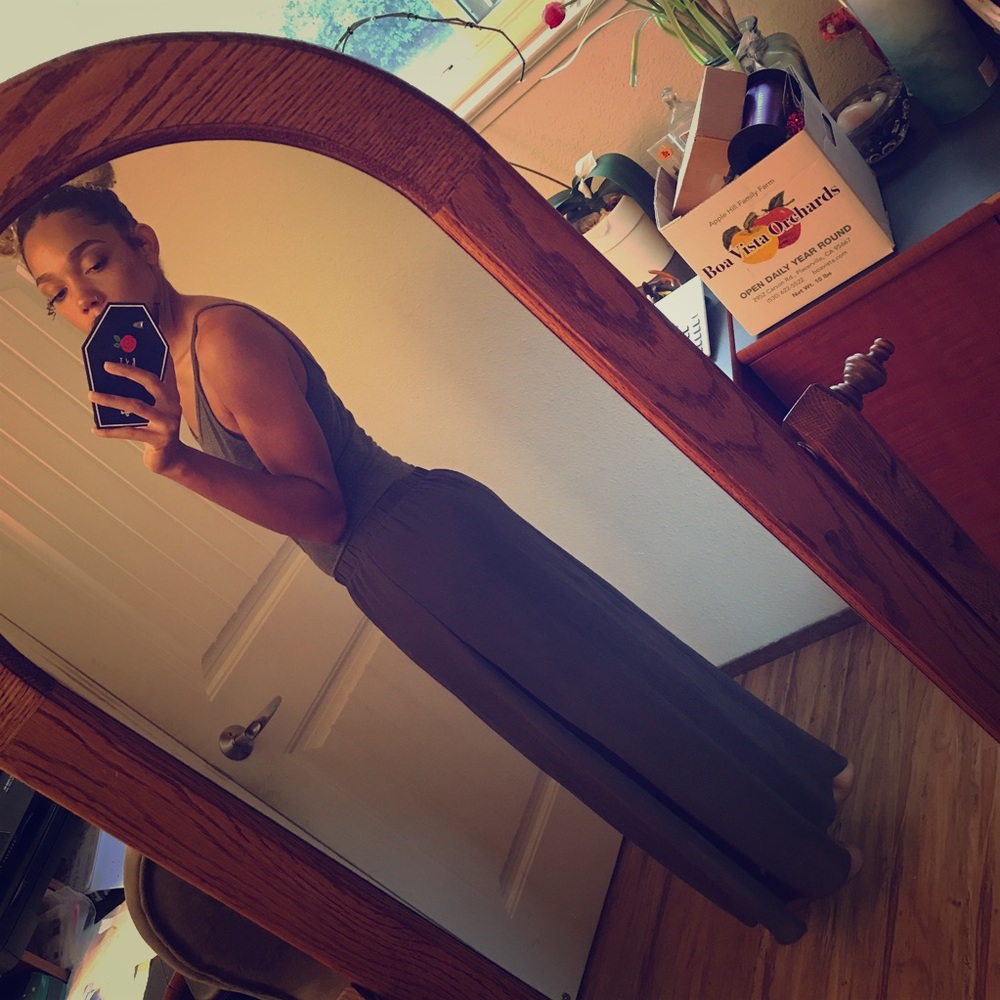 Grey Maxi Skirt