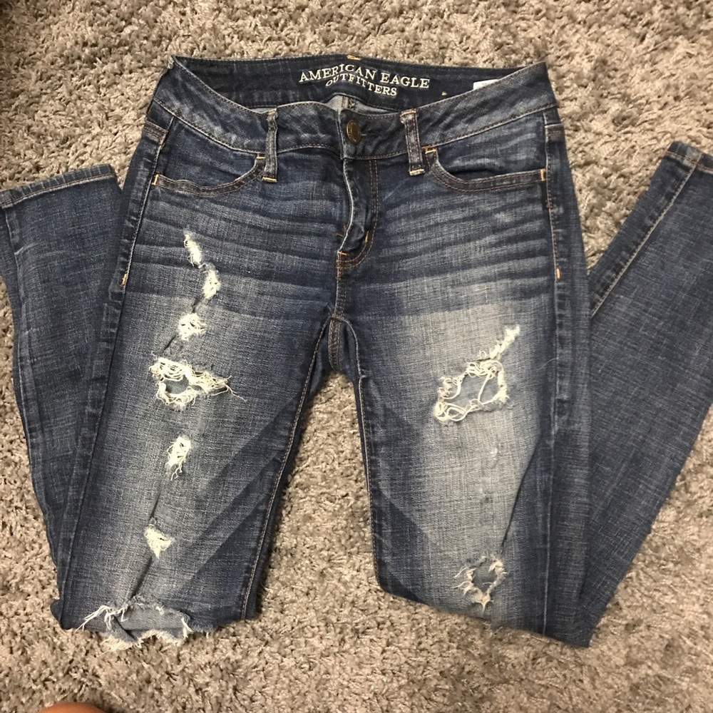 skinny ripped jeggings