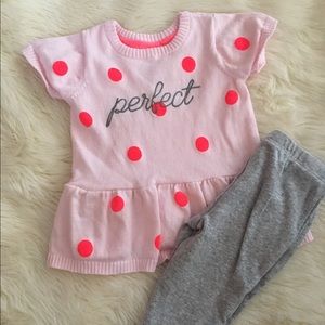 Carter's Perfect Poka Dot Peplum Sweater Outfit
