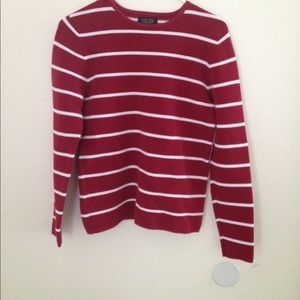 ZARA men's red striped sweater