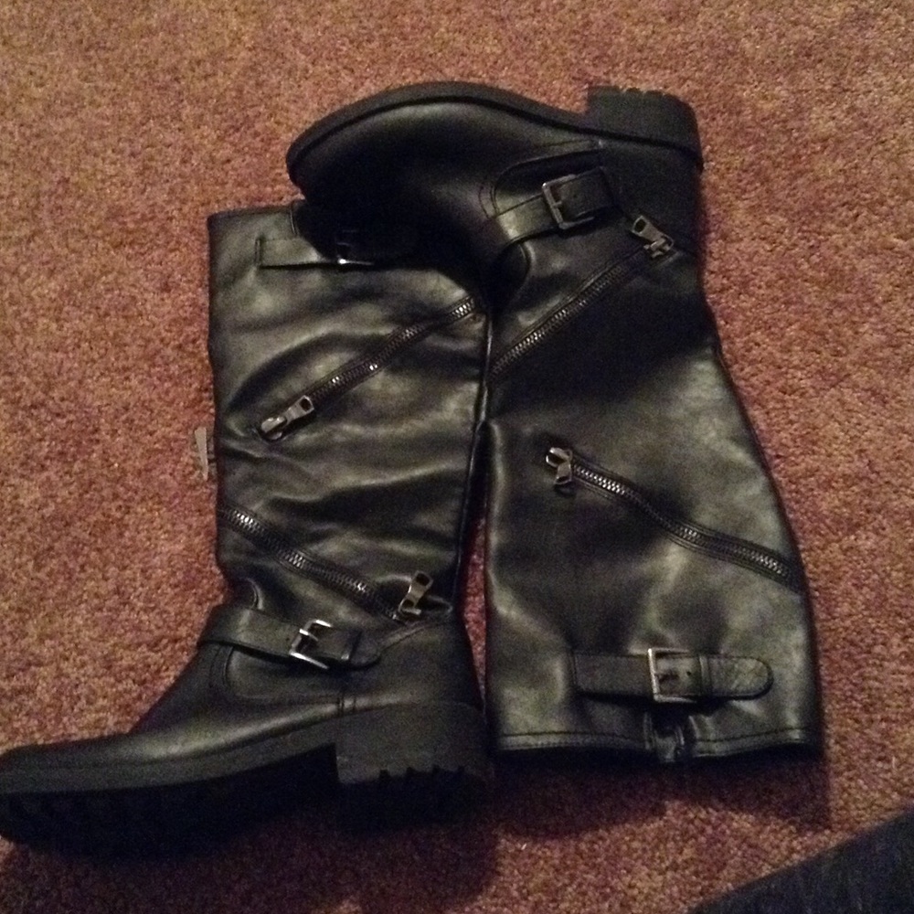Leather Motorcycle Boots