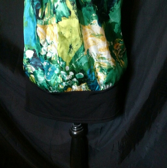 Iz Beyer Satin-like Watercolor Tank Blouse - Picture 3 of 3