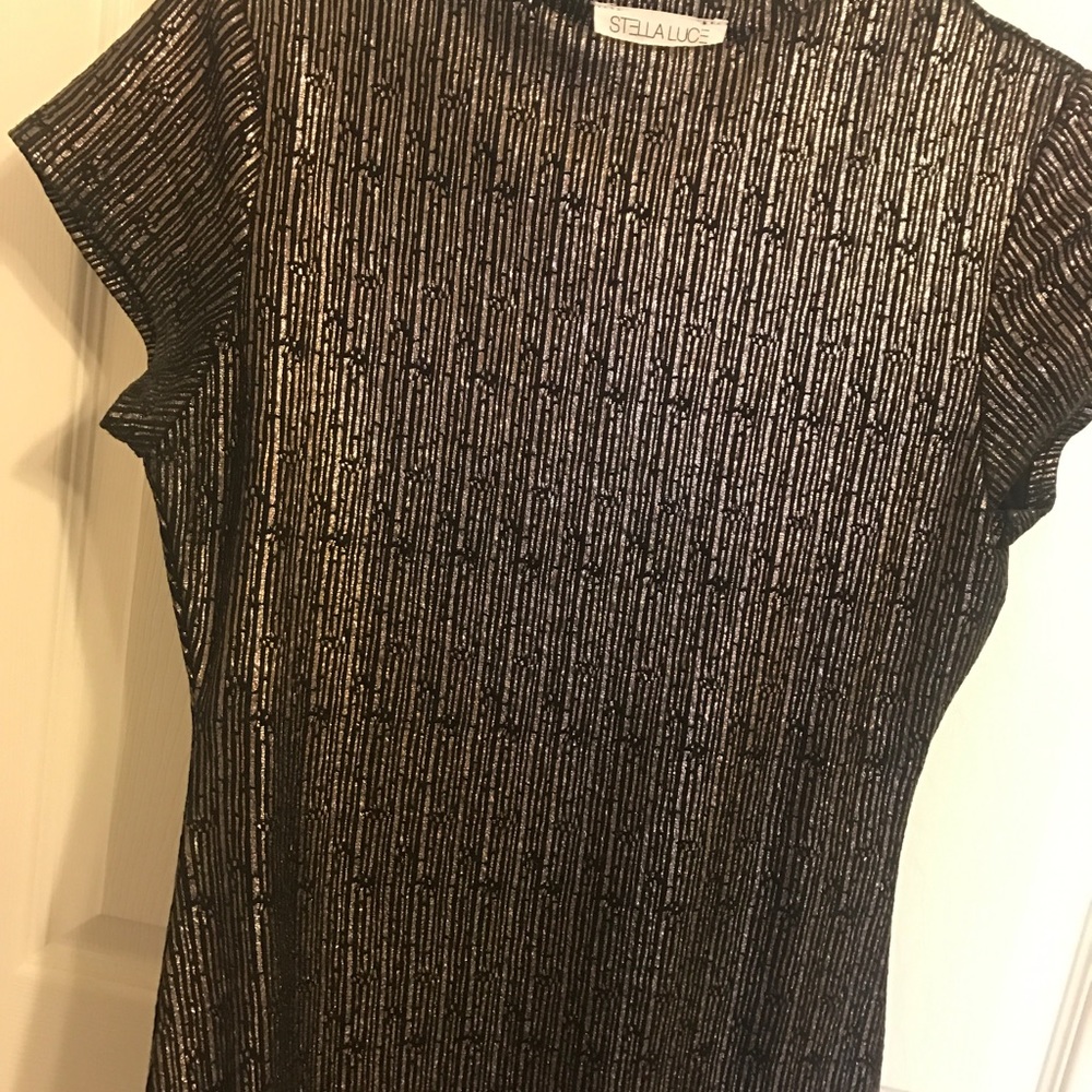 Rose gold sparkly, tight dress