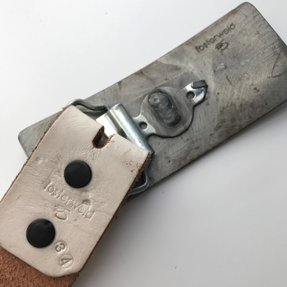 Handmade Distressed LOVE Buckle & Leather Belt - Picture 5 of 5