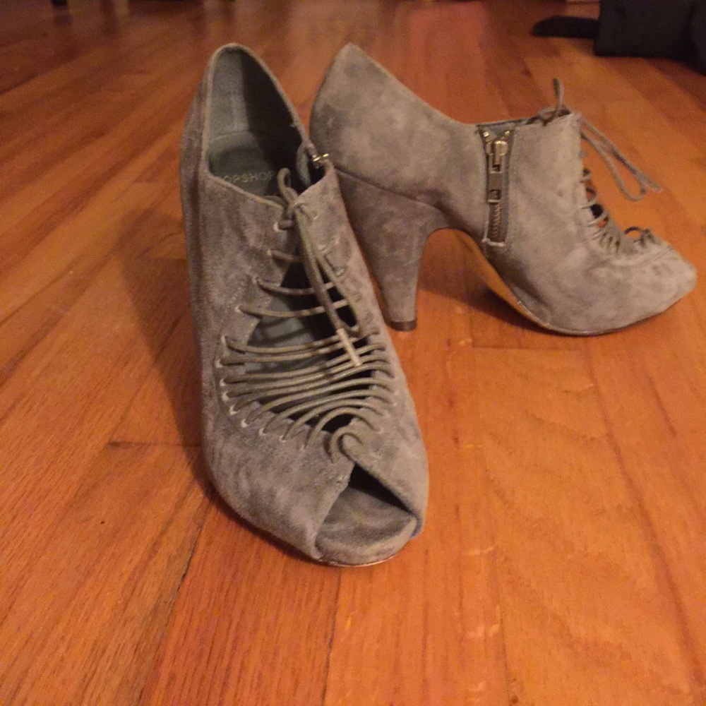 Topshop Suede Chunky Heels new condition