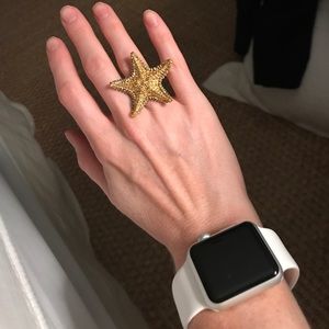 Kate Spade statement gold color starfish ring