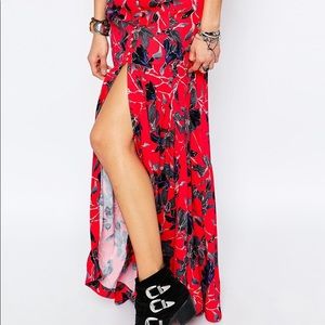 NEW Free People Floral Split Maxi Skirt NEW Free People Floral Split Maxi Skirt