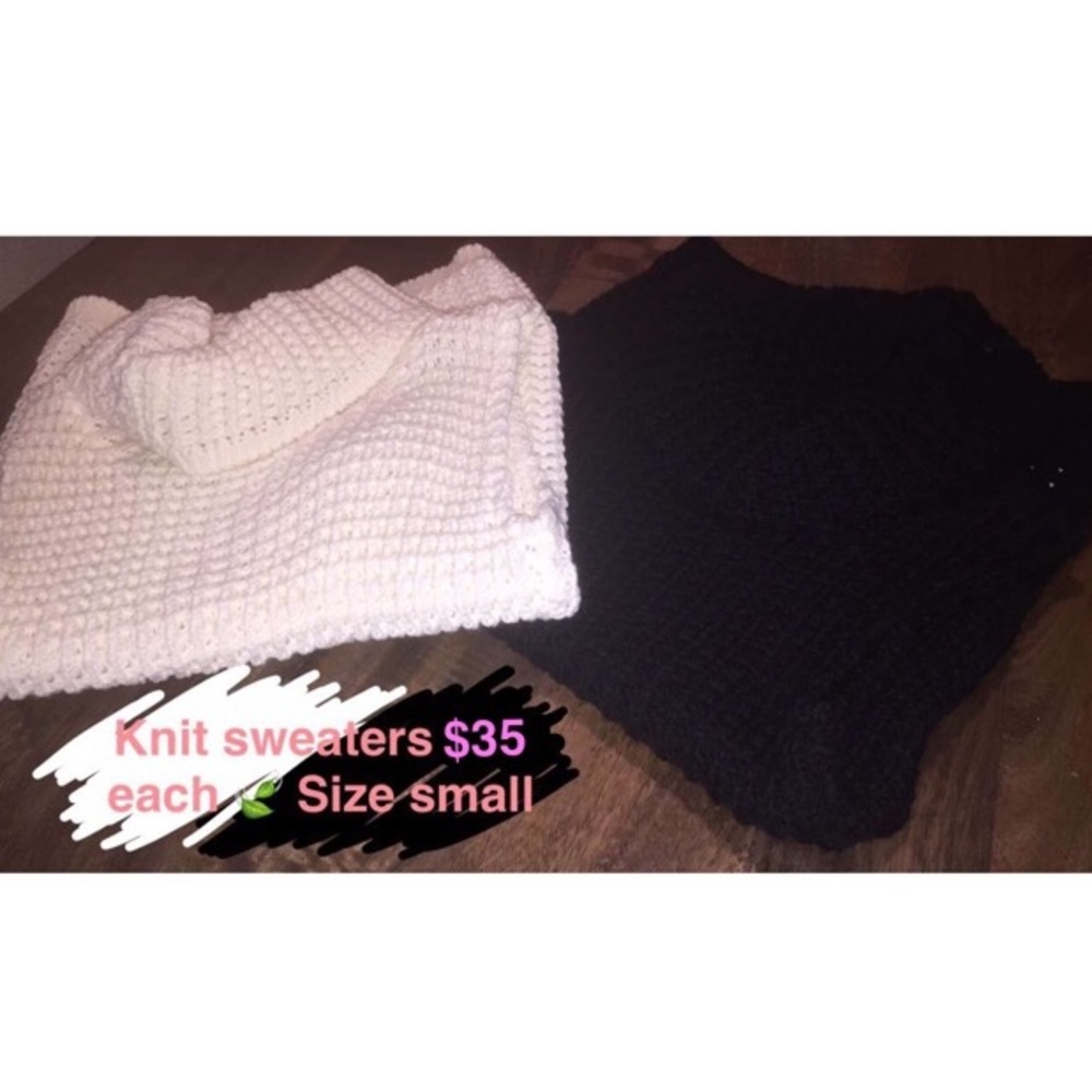 Black knit cowl neck sweater brand new never worn