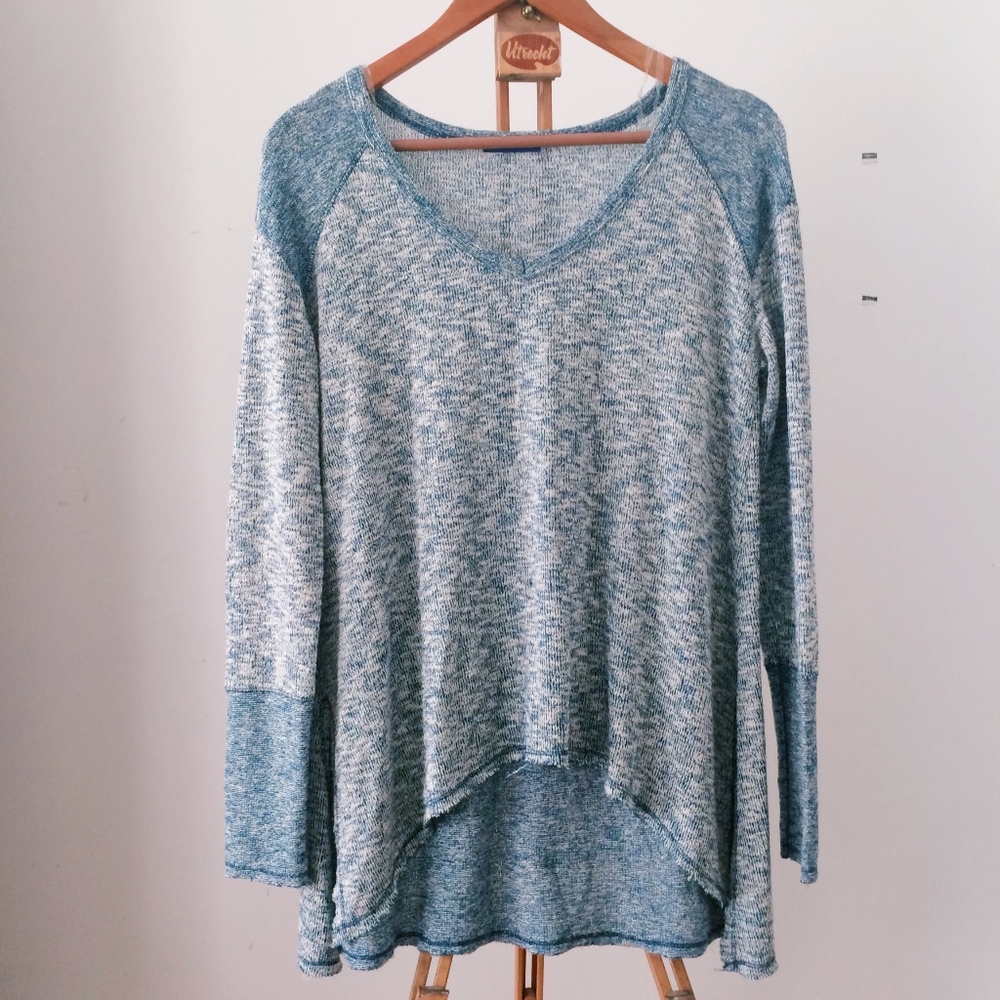 [SOLD] Modcloth Thin Knit Oversized Blue Sweater S