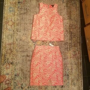 J Crew brocade shell and skirt set J Crew brocade shell and skirt set