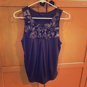 👍Twentyone large charcoal grey tank top.