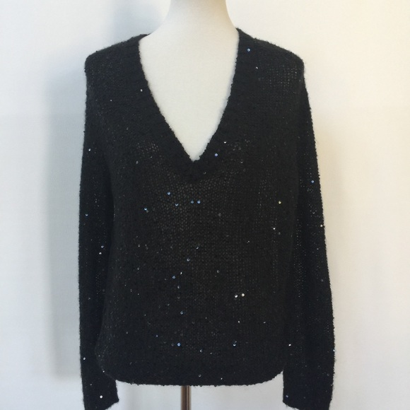 Silence + Noise for UO Black Sequin Top - Picture 2 of 8