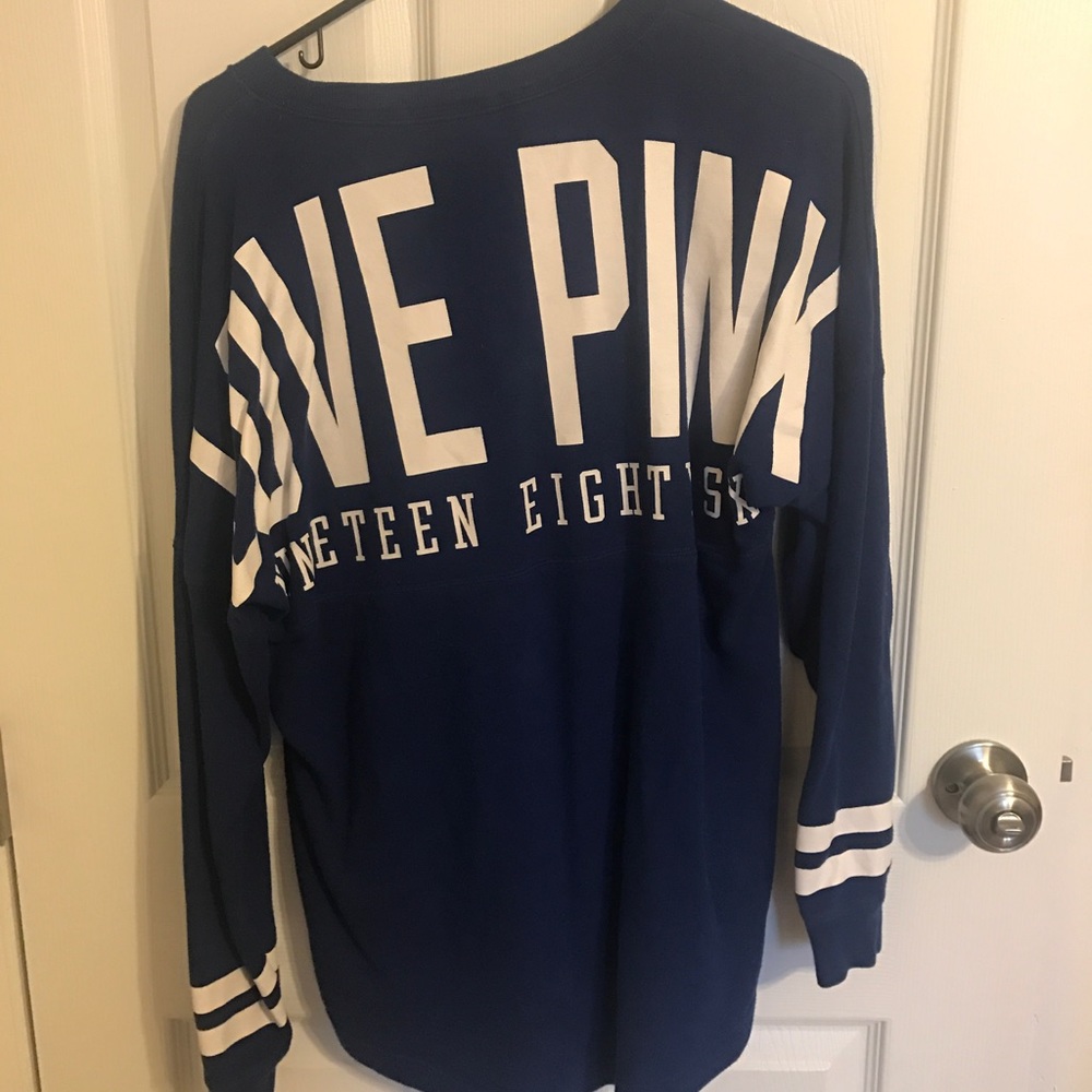 Victoria's Secret PINK Blue Long Sleeved shirt