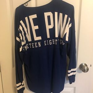 Victoria's Secret PINK Blue Long Sleeved shirt