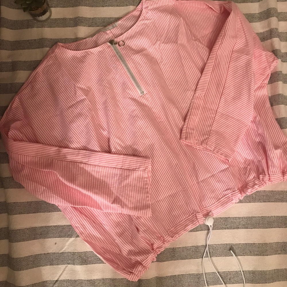 Zara Trafaluc Candy Stripe top