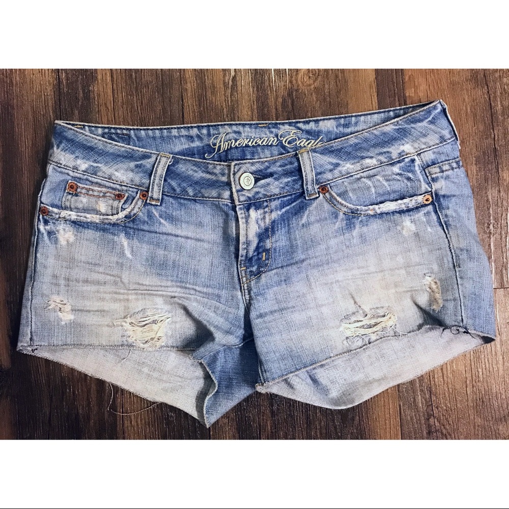American Eagle Denim Jean Distressed Shorts