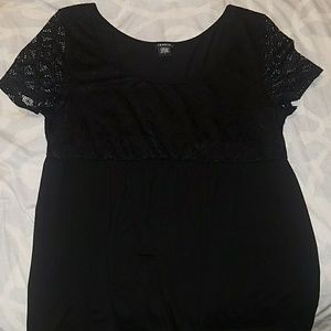 lace detail babydoll top