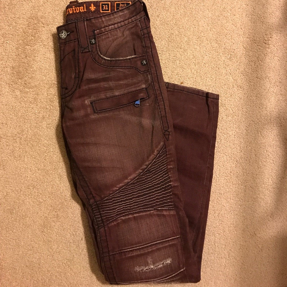 Men's Biker Rock Revival Jeans