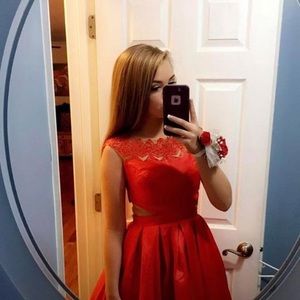 Short Sherri Hill Red Homecoming/Formal Dress