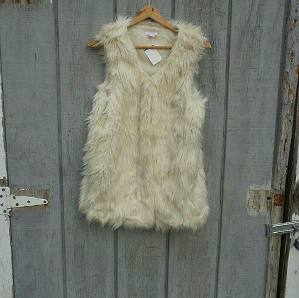 Faux fur vest