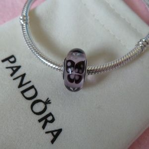 Pandora Pink Butterfly Kisses Murano charm 791621