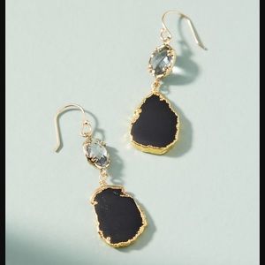 Anthropologie silver and black earrings Anthropologie silver and black earrings