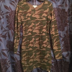 Camo knee length dress