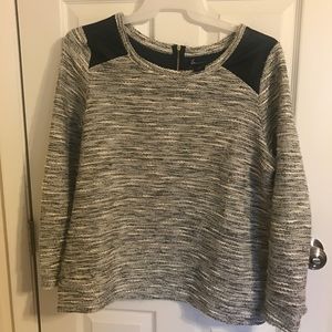 Lane Bryant sweater with "leather" shoulders