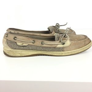 Sperrys top siders Women's 9 Tan khaki boat shoes Sperrys top siders Women's 9 Tan khaki boat shoes