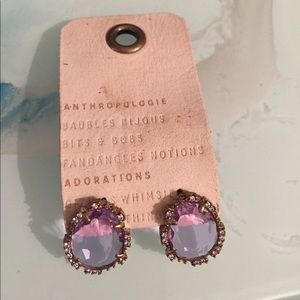 Anthropologie purple stone earrings NWT Anthropologie purple stone earrings NWT