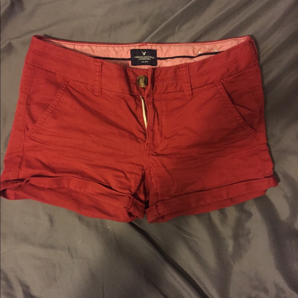 Red American eagle shorts- size 2