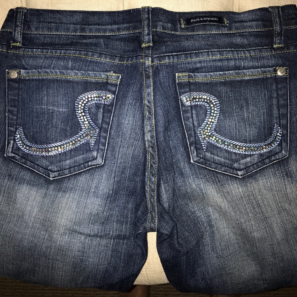 Rock & Republic Roth Flare Blue Jeans W 28