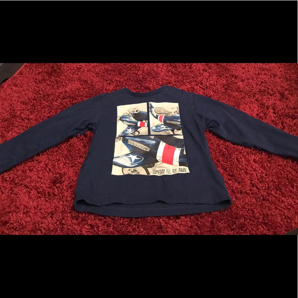 Mayoral long sleeve airplane shirt