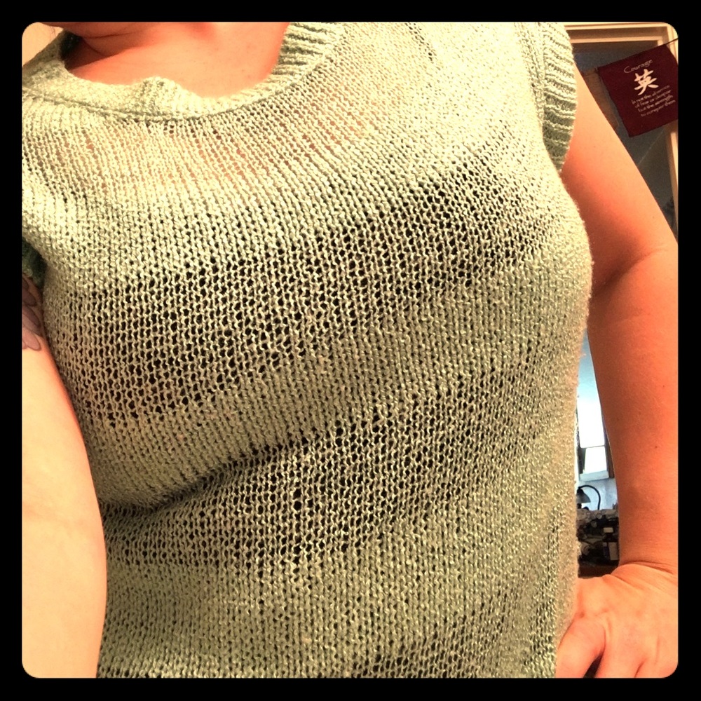 Sea foam green blouse