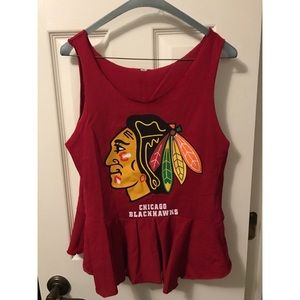 Chicago Blackhawks peplum top