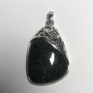 Barse Russian Serpentine Sterling Silver Pendant