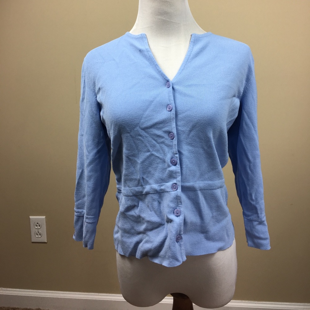 Talbots women's blue long sleeve button down.