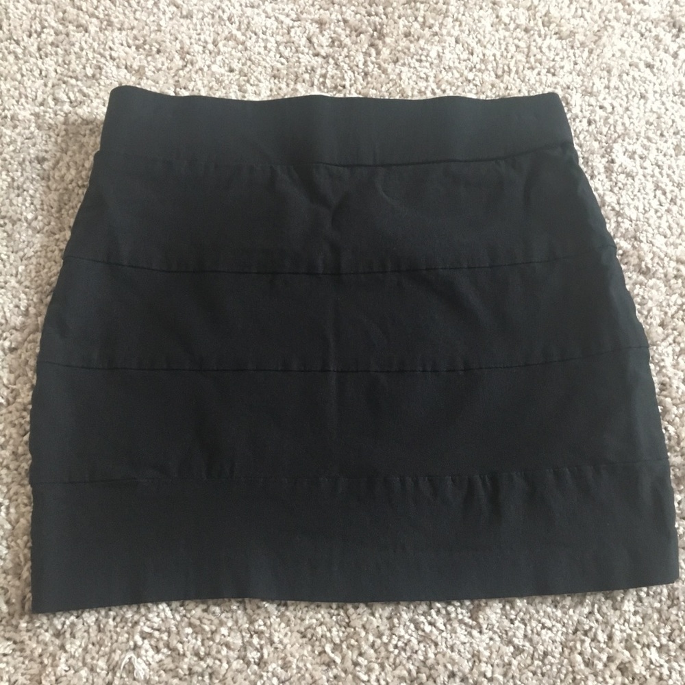 Black mini skirt