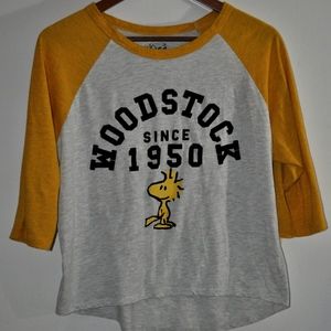 Doe Peanuts Baseball Jersey Woodstock Girls Large