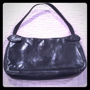 BCBG MAXAZRIA Distressed Leather Shoulder Bag.