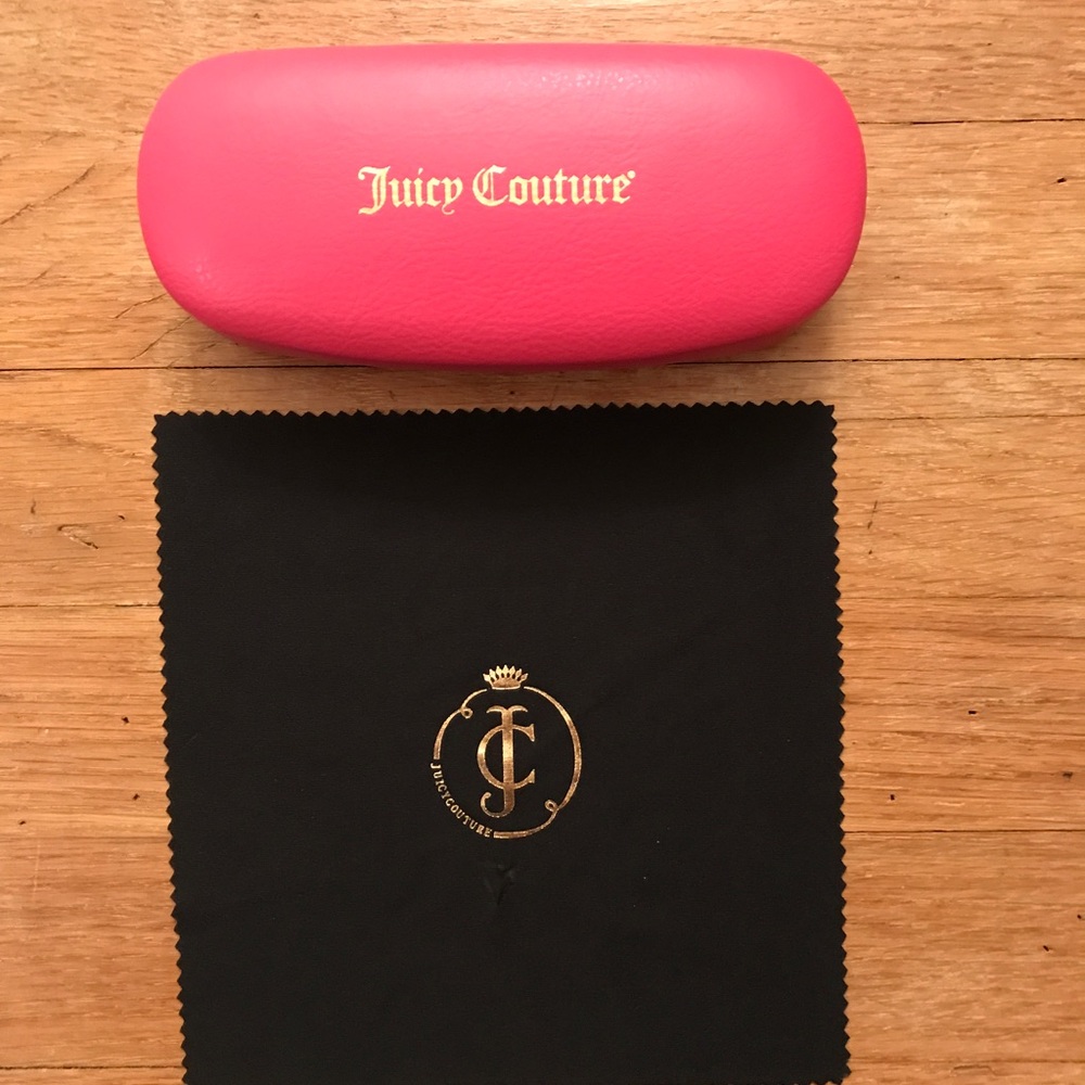 Juicy Couture eyeglass case with cleaning cloth