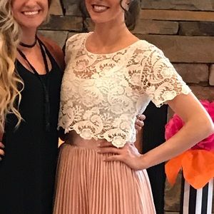 Lace crochet crop top