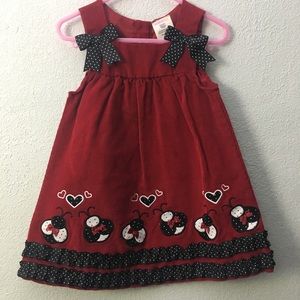 Ladybug corduroy dress
