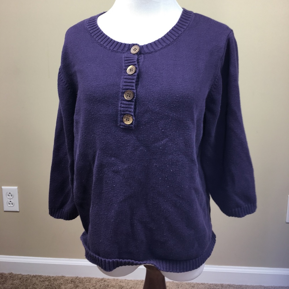 Christopher and banks half button up sweater.