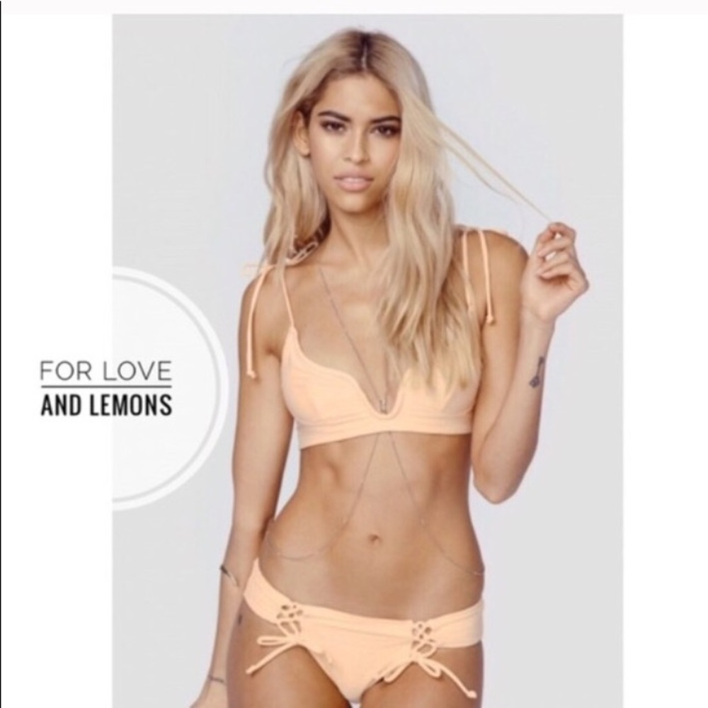 For Love and Lemons Peach Bikini