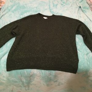 H&M SPARKLY FOREST GREEN SWEATER