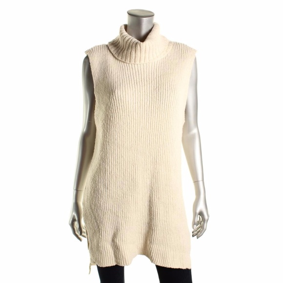 Rachel Roy Wool Sleeveless Ribbed Turtleneck Tunic - Picture 2 of 4