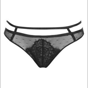 Topshop Aria Lace Panty, Black, US 4, BRAND NEW